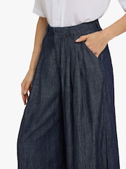 NYDJ Blue Giselle Wide Leg Ankle Trousers With Pleats - Image 5 of 5