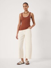 Hush Brown Scoop Neck Ribbed Vest - Image 2 of 5