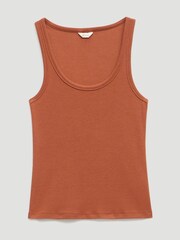 Hush Brown Scoop Neck Ribbed Vest - Image 5 of 5