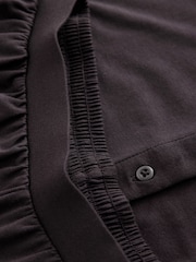 Chocolate Brown Jersey Balloon Leg Button Through Long Sleeve Pyjamas - Image 8 of 9