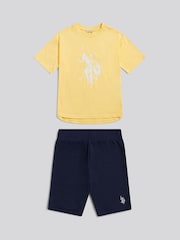 U.S. Polo Assn. Print T-Shirt & Jersey Shorts Set - Imagen 1 de 3