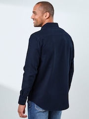 Cotton Traders Blue Long Sleeve Tencel Rich Shirt - Image 2 of 5