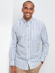 Cotton Traders Green Long Sleeve Classic Poplin Shirt - Image 1 of 4