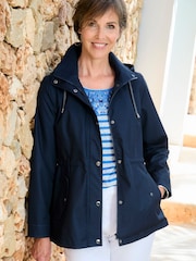 Cotton Traders Blue Short Weatherproof Jacket - Image 1 of 4