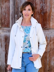 Cotton Traders White Short Weatherproof Jacket - Image 1 of 4