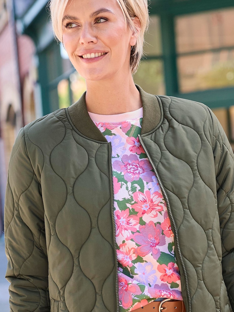 Cotton Traders Green Longline Padded Jacket - Image 3 of 3