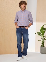 Cotton Traders Red Signature Long Sleeve Oxford Shirt - Image 4 of 4