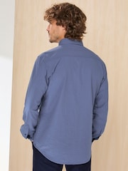Cotton Traders Blue Signature Long Sleeve Textured Shirt - Image 2 of 4