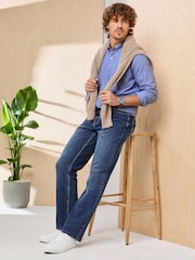 Cotton Traders Blue Signature Long Sleeve Oxford Shirt - Image 4 of 4