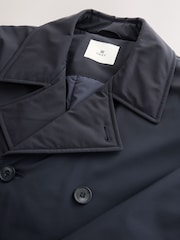 Navy Showerproof Quilted Peacoat - Image 10 of 11