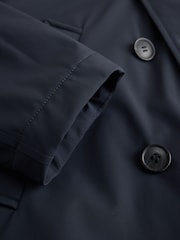 Navy Showerproof Quilted Peacoat - Image 11 of 11