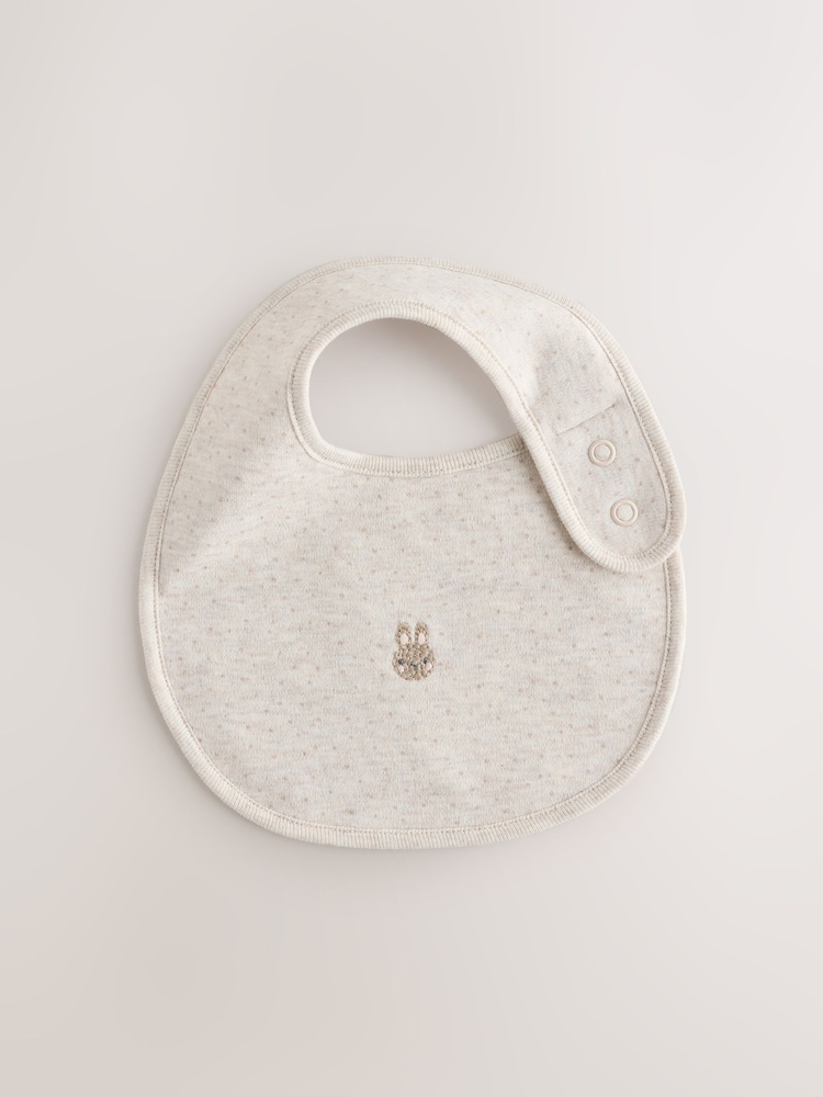 Neutral Bunny Baby Bibs 5 Pack - Image 2 of 8 Neutral Bunny Baby Bibs 5 Pack - Image 2 of 8