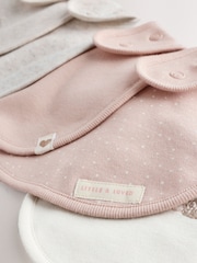 Neutral Bunny Baby Bibs 5 Pack - Image 7 of 8