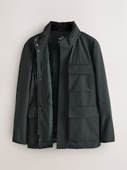 Green Showerproof Four Pocket Hooded Coat - Image 6 of 11