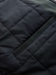 Green Showerproof Four Pocket Hooded Coat - Image 8 of 11