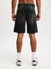 Cotton On Black Baggy Denim Shorts - Image 2 of 8