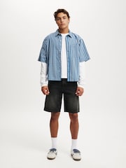 Cotton On Black Baggy Denim Shorts - Image 3 of 8