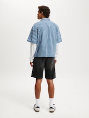 Cotton On Black Baggy Denim Shorts - Image 4 of 8