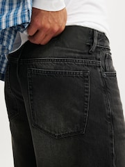 Cotton On Black Baggy Denim Shorts - Image 6 of 8