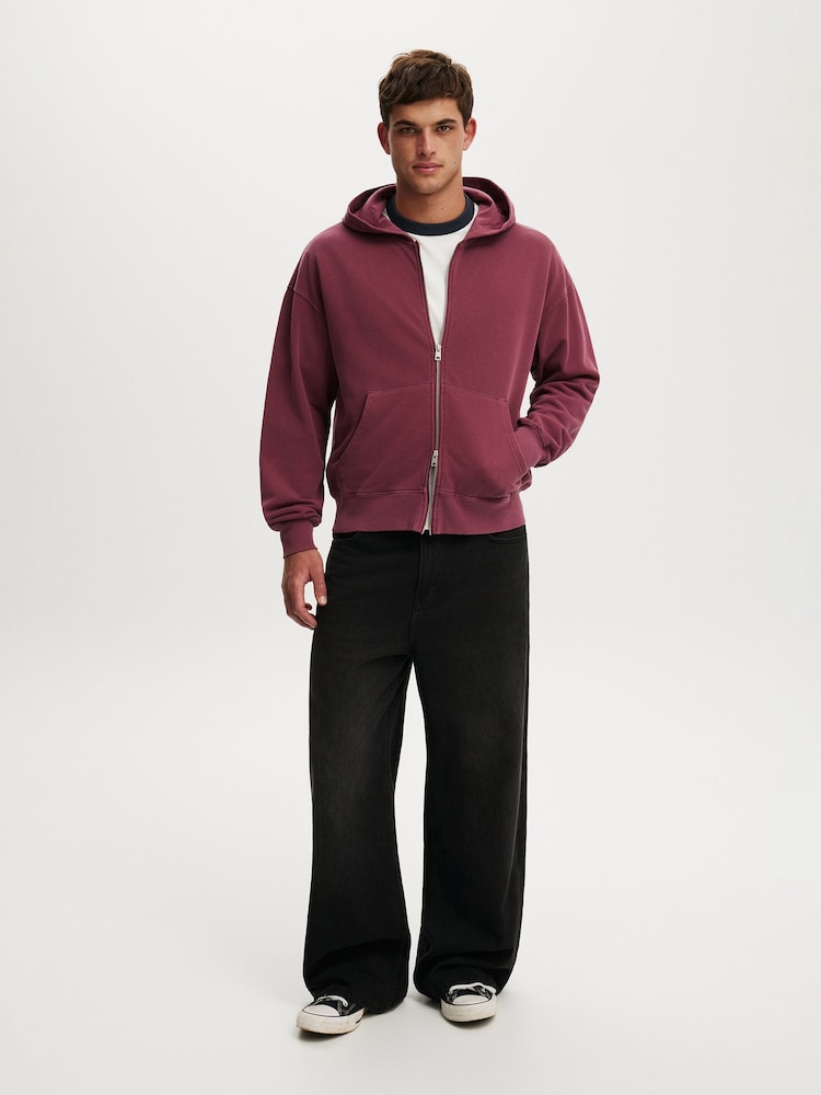 Cotton On Purple Zip Up Hoodie - Image 1 of 4 Cotton On Purple Zip Up Hoodie - Image 1 of 4