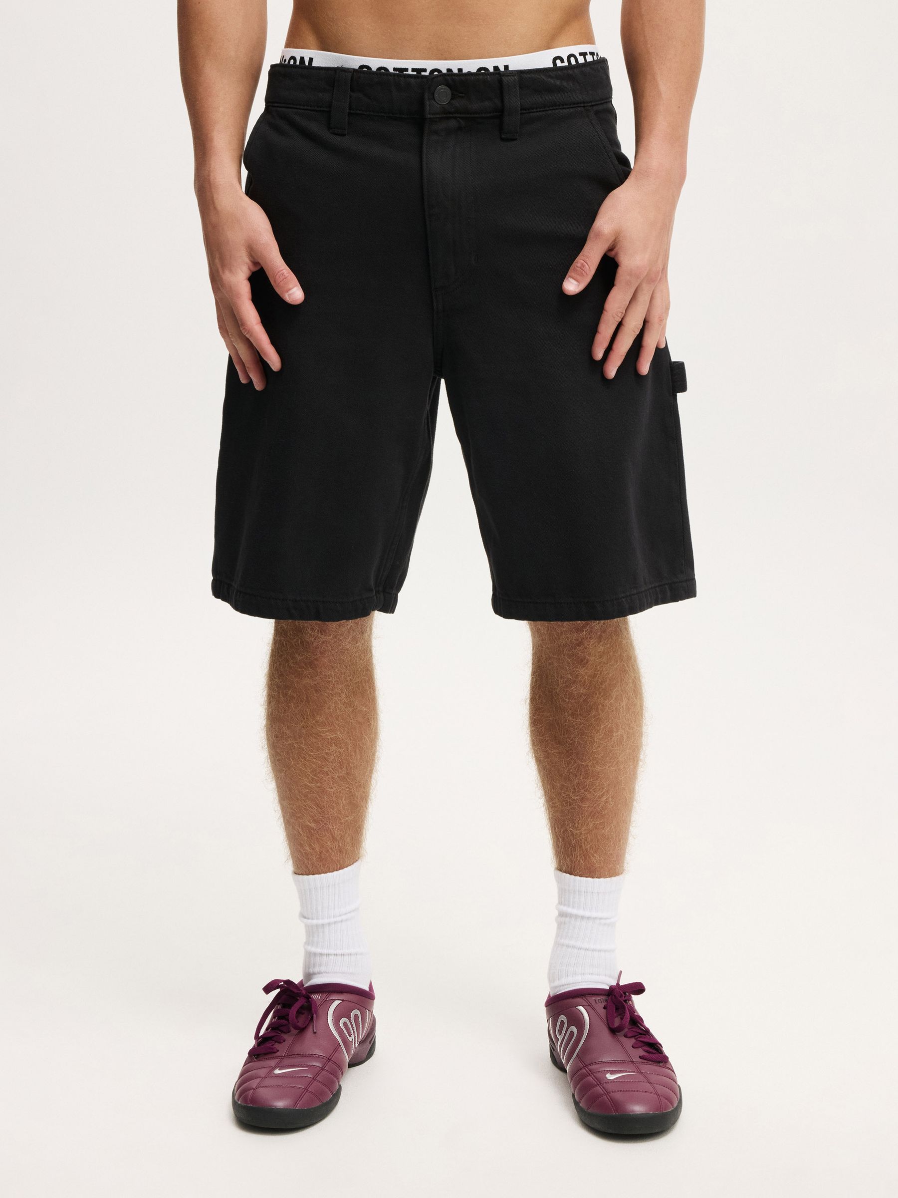 Buy Cotton On Black Baggy Worker Shorts from Next USA