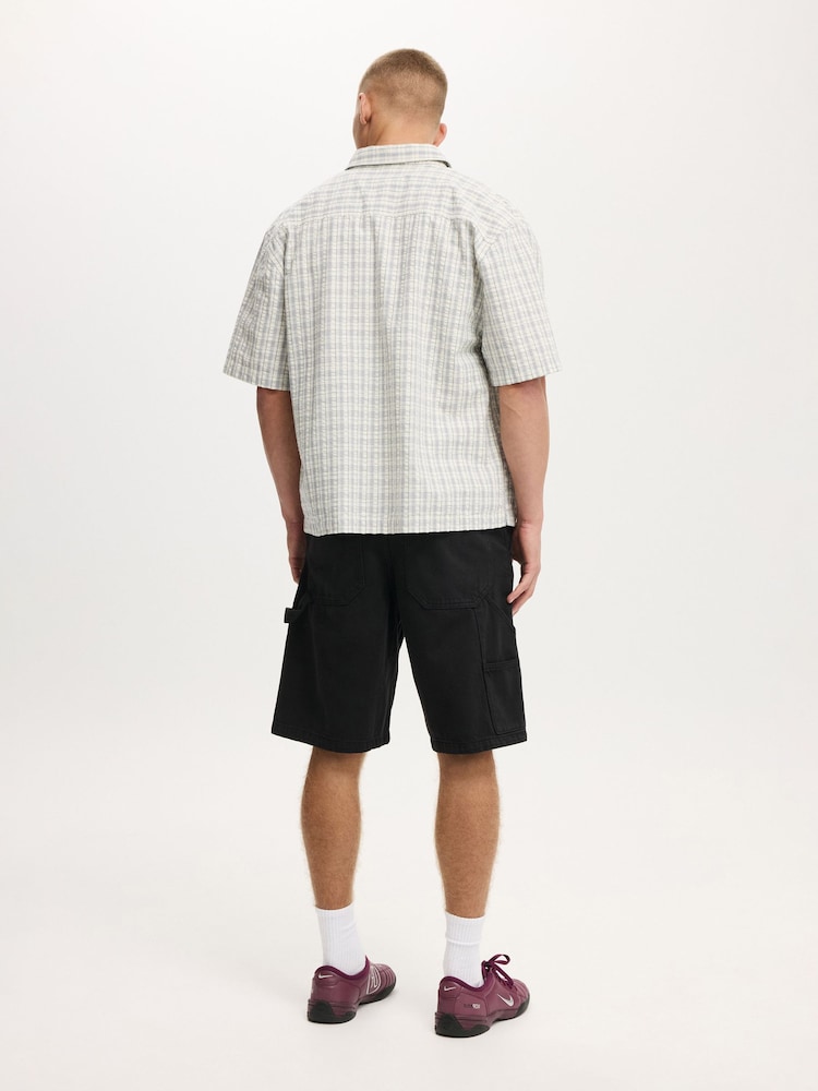 Cotton On Black Baggy Worker Shorts - Image 2 of 7