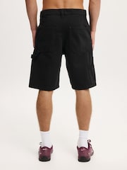 Cotton On Black Baggy Worker Shorts - Image 4 of 7