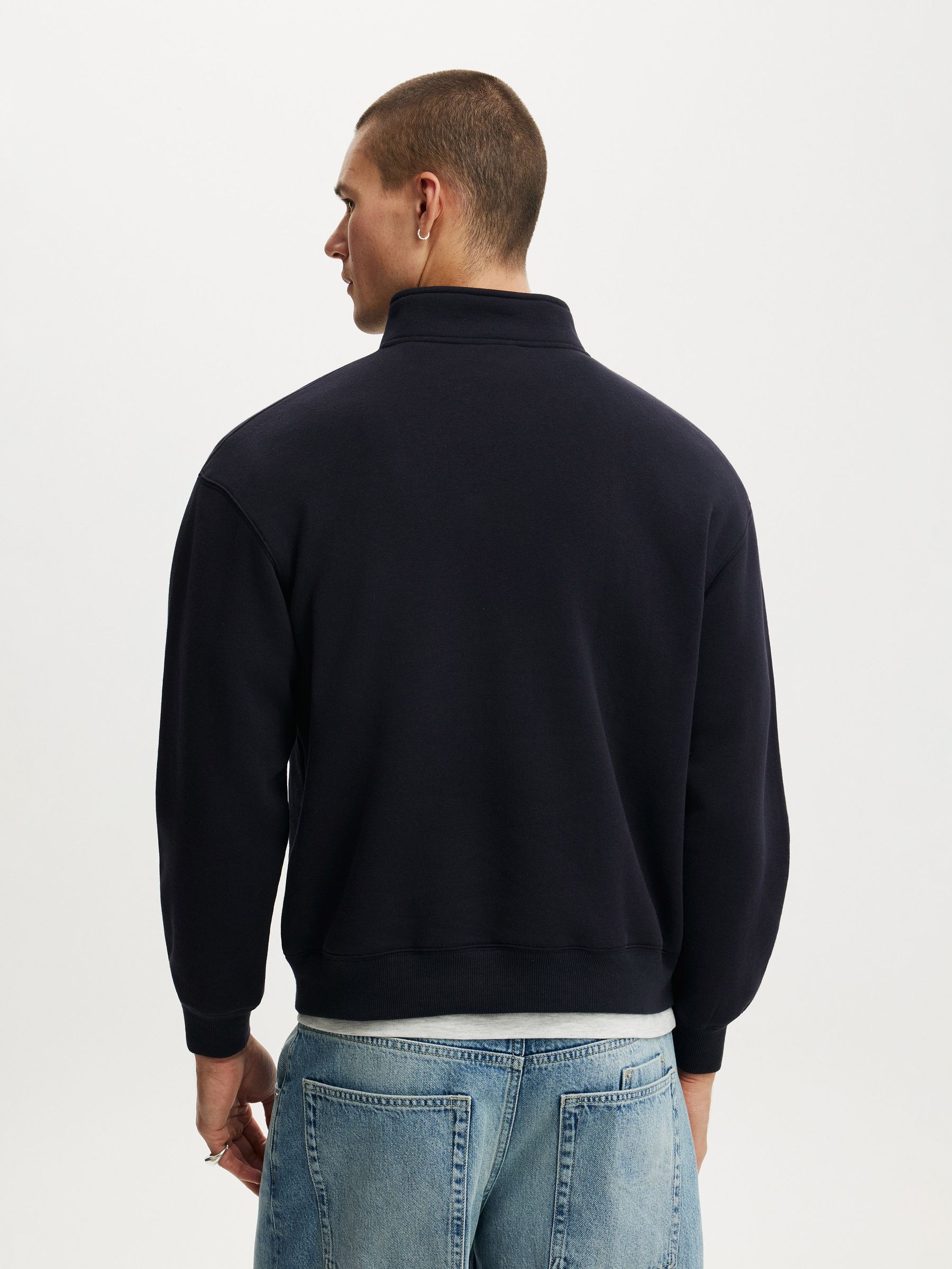 Buy Cotton On Blue 1/4 Zip Sweat Top from Next USA