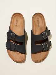 Cotton On Black Double Buckle Sandals - Image 4 of 5