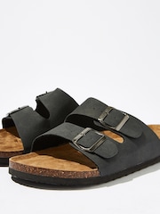 Cotton On Black Double Buckle Sandals - Image 5 of 5
