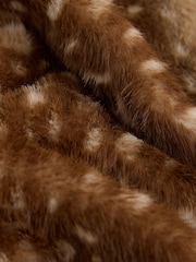 Deer Animal Print Faux Fur Gilet (3mths-7yrs) - Image 6 of 7