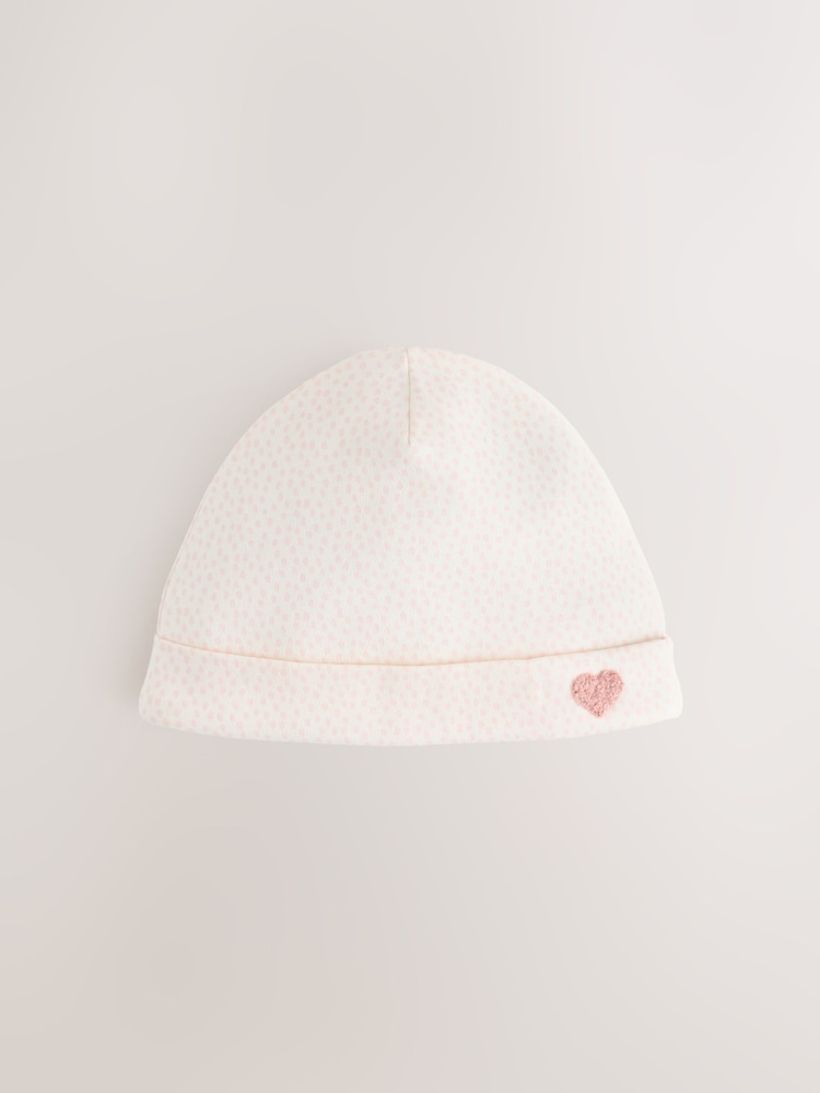 Ecru/Pink Baby Beanies 3 Pack (0-12mths) - Image 2 of 6 Ecru/Pink Baby Beanies 3 Pack (0-12mths) - Image 2 of 6