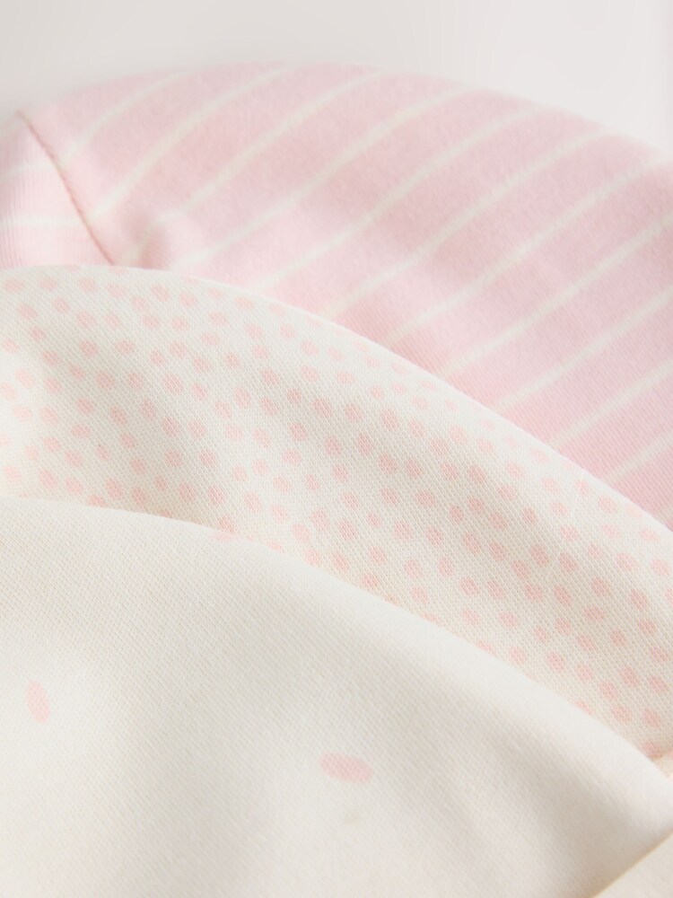 Ecru/Pink Baby Beanies 3 Pack (0-12mths) - Image 6 of 6 Ecru/Pink Baby Beanies 3 Pack (0-12mths) - Image 6 of 6
