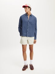 Cotton On Blue Long Sleeve Relaxed Linen Short Sleeve Shirt - Image 2 of 4