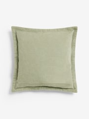 Laura Ashley Green Dalham Cotton Cord Cushion - Image 5 of 5