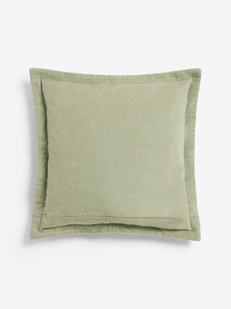 Laura Ashley Green Dalham Cotton Cord Cushion - Image 5 of 5 Laura Ashley Green Dalham Cotton Cord Cushion - Image 5 of 5