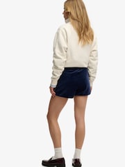 Superdry Blue Country Club Velour Shorts - Image 4 of 6