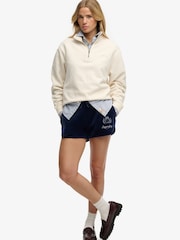 Superdry Blue Country Club Velour Shorts - Image 6 of 6