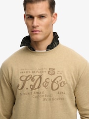 SUPERDRY Stone Marl Industry Worker Loose Crew Sweatshirt - Image 2 of 6