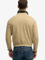 SUPERDRY Stone Marl Industry Worker Loose Crew Sweatshirt - Image 3 of 6