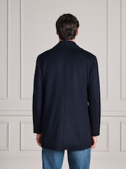 Navy Signature Quilted Wool Peacoat With Cashmere - Image 4 of 9