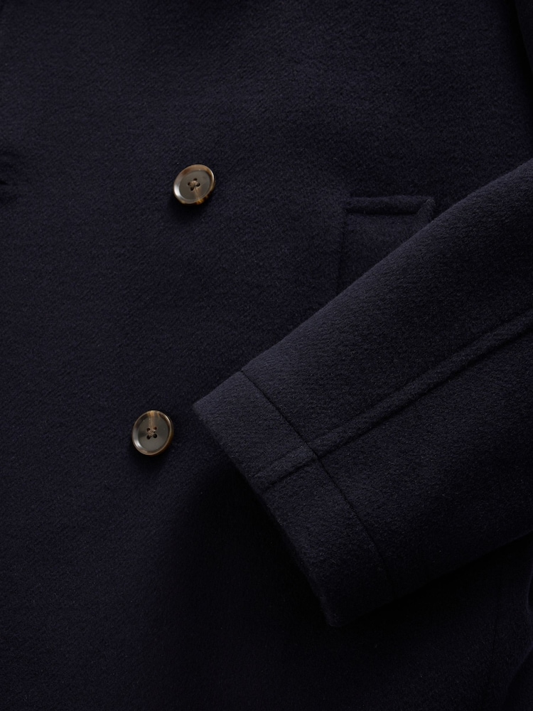Navy Signature Quilted Wool Peacoat With Cashmere - Image 9 of 9 Navy Signature Quilted Wool Peacoat With Cashmere - Image 9 of 9