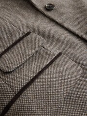 Neutral Wool Rich Epsom With Corduroy Trim Coat - Image 11 of 11