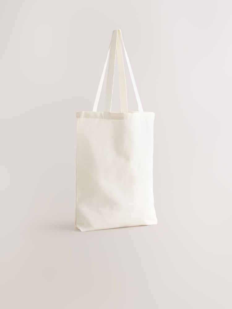Cream/Blue Shopper Bag - Image 2 of 5