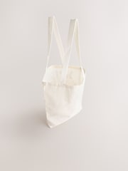 Cream/Blue Shopper Bag - Image 3 of 5