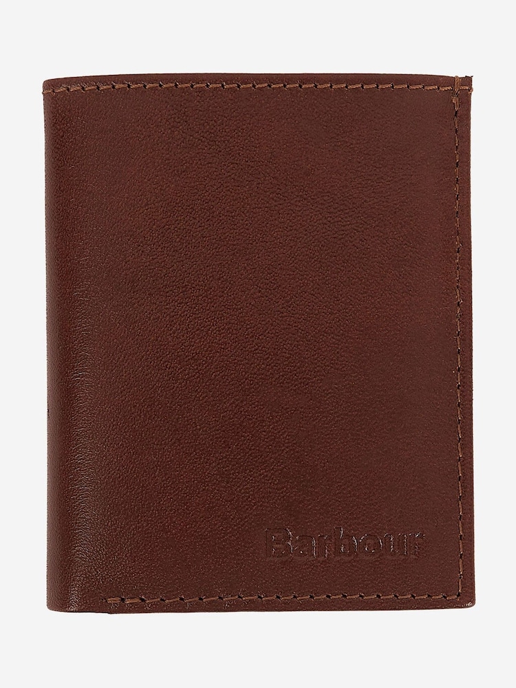Barbour® Brown Colwell Leather Billfold Wallet - Image 1 of 5