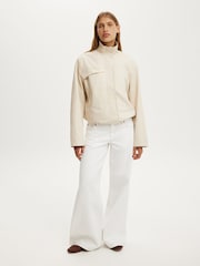 Cotton On Natural Arlo Funnel Neck Jacket - Image 1 of 4