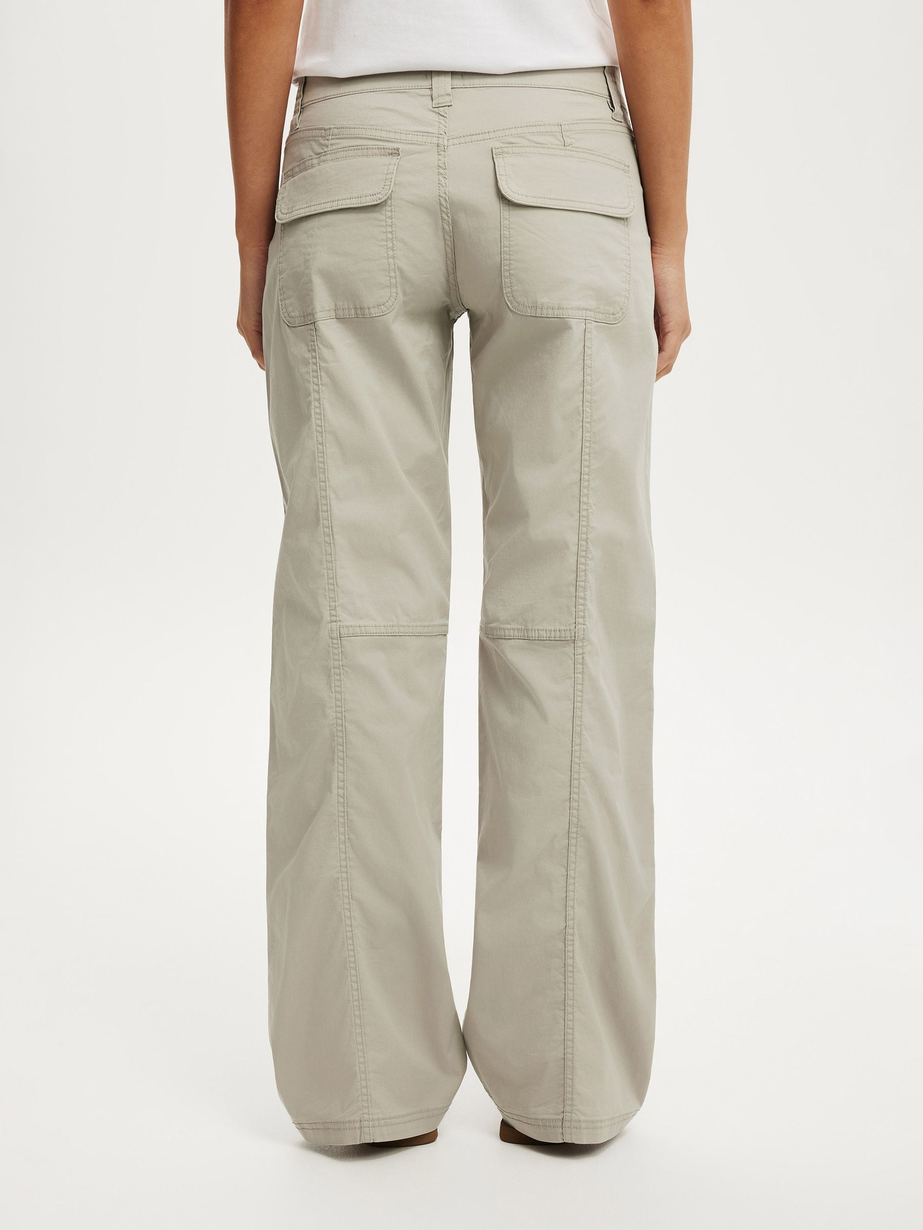Buy Cotton On Grey Lexi Low Rise Utility Trousers from the Next UK