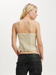 Cotton On Natural Bow Cotton Cami Blouse - Image 2 of 5
