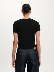 Cotton On Black Cap Sleeve Crew Neck Cardigan - Image 2 of 4